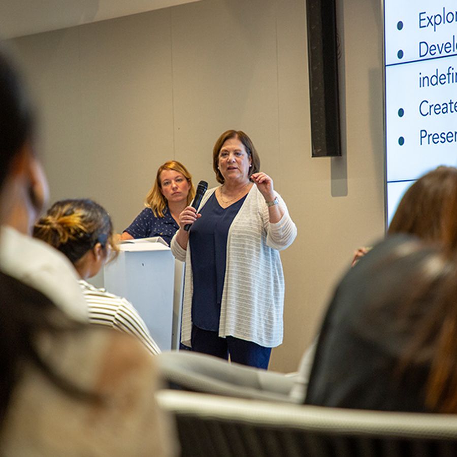 Nancy Schulman Presenting to Teachers